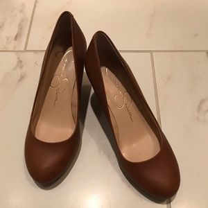 Jessica Simpson Wedge Camel Heels